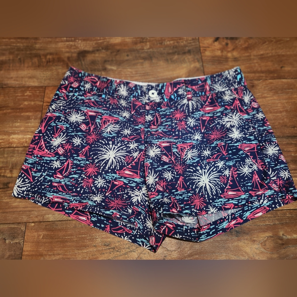 Lilly Pulitzer Sparks Fly Glow Fourth of July Callahan Shorts Sz 10